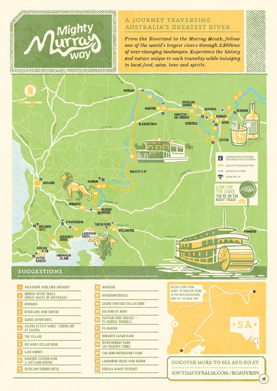 Road Trip Map PDF Mighty Murray Way